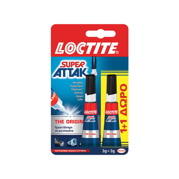 ΚΟΛΛΑ ΣΤΙΓΜΗΣ LOCTITE SUPER ATTAK 2Χ3g ΚΑΡΤΕΛΑ 2 ΤΕΜΑΧΙΩΝ