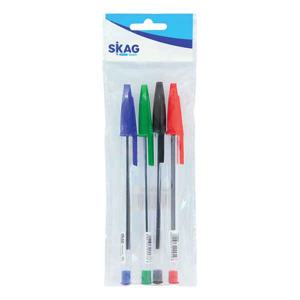 ΣΤΥΛΟ SKAG MAXIMO (ΤΥΠΟΥ BIC CRISTAL) ΣΑΚ.4 ΤΕΜΑΧΙΑ ΓΡΑΦΗ 1.0mm