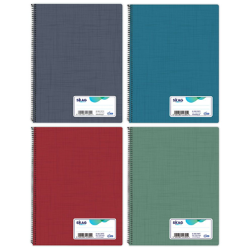 ΤΕΤΡΑΔΙΟ ΣΠΙΡΑΛ ΔΙΕΘΝΕΣ 17X25 1Θ 100Φ 60gr SKAG  ΔΙΑΦΟΡΑ ΧΡΩΜΑΤΑ
