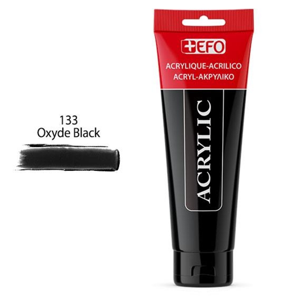 ΑΚΡΥΛΙΚΟ ΧΡΩΜΑ EFO 120ml BLACK OXIDE -ΜΑΥΡΟ σωληνάριο 389133
