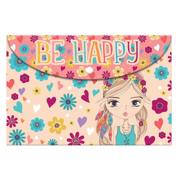 ΦΑΚΕΛΟΣ ΚΟΥΜΠΙ Α4 MUST HAPPY