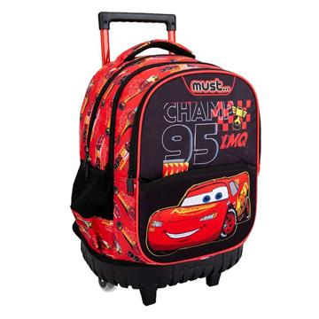 ΤΣΑΝΤΑ ΤΡΟΛΛΕΥ ΔΗΜΟΤΙΚΟΥ 34X20X44 3ΘΗΚΕΣ CARS LETS RACE
