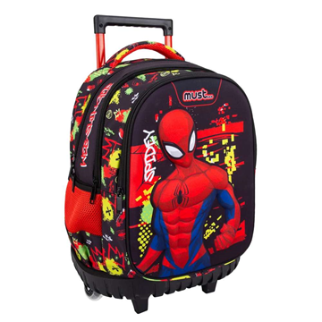 ΤΣΑΝΤΑ ΤΡΟΛΛΕΥ ΔΗΜΟΤΙΚΟΥ 34X20X44 3ΘΗΚΕΣ SPIDERMAN