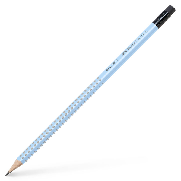 ΜΟΛΥΒΙ FABER CASTEL GRIP 2001 ME ΓΟΜΑ SKY BLUE B=2