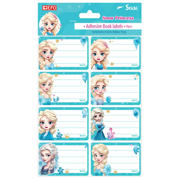 ΕΤΙΚΕΤΕΣ ΣΧΟΛΙΚΕΣ EFO 16TEM SNOW PRINCESS 213132
