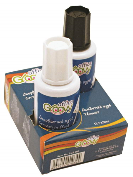 ΔΙΟΡΘΩΤΙΚΟ ΥΓΡΟ GROOVY SET 2Χ20ML ΜΕ ΒΟΥΡΤΣΑΚΙ ΚΑΙ ΔΙΑΛΥΤΙΚΟ