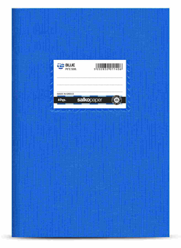 ΤΕΤΡΑΔΙΟ ΜΠΛΕ ΡΙΓΕ 17Χ25 20Φ.BLUE  60gr. W/F