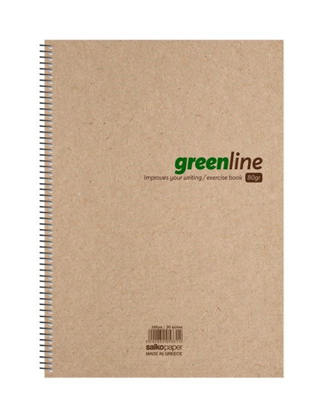 ΤΕΤΡΑΔΙΟ ΣΠΙΡΑΛ SALKO GREENLINE 21X29 120Φ*240σελ. ΘΕΜΑΤΑ 4 5339