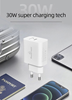 ΦΟΡΤΙΣΤΗΣ ΜΠΡΙΖΑΣ POWERTECH PT-1044 FAST CHARGE USB & USB-C, PD QC3.0, 30Watt , λευκός
