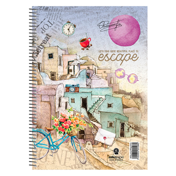 ΤΕΤΡΑΔΙΟ ΣΠΙΡΑΛ MONO SALKO ESCAPE 21X29 90Φ-180σελ. ΘΕΜΑΤΑ 3 5508