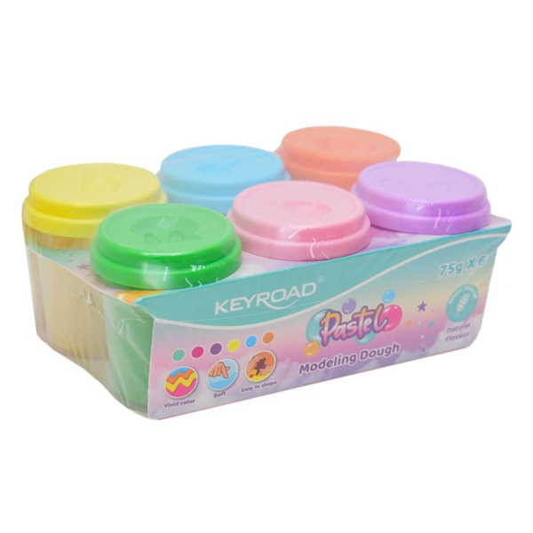ΠΛΑΣΤΟΖΥΜΑΡΑΚΙΑ KEYROAD PASTEL 6X75gr=450gr KAI 6 ΚΑΠΑΚΙΑ-ΚΑΛΟΥΠΙΑ  Νο KR-972562