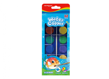 ΝΕΡΟΧΡΩΜΑΤΑ KEYROAD  WATERCOLOR 12TEM ΚΑΙ ΠΙΝΕΛΟ KR-972884