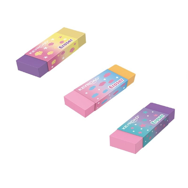 ΓΟΜΟΛΑΣΤΙΧΑ KEYROAD RAINBOW ΠΑΣΤΕΛ 3 ΣΧΕΔΙΑ 1X2X5EK. KR-972540