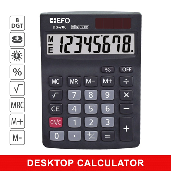 ΑΡΙΘΜΟΜΗΧΑΝΗ EFO DS-708 8 ψηφίων 10x14cm 622708