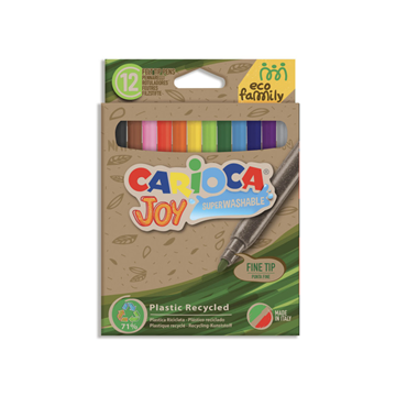 ΜΑΡΚΑΔΟΡΟΙ CARIOCA JOY RECYCLED ΣΕΤ 12 ΤΕΜΑΧΙΑ 2.8mm FINE  TIP  43100