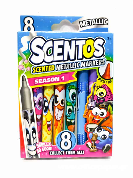 ΜΑΡΚΑΔΟΡΟΙ SCENTOS ΜΕΤΑΛΛΙΚΑ ΧΡΩΜΑΤΑ 8 ΧΡΩΜAΤΩΝ ΜΕΣΑΙΑΣ ΓΡΑΦΗΣ USA 40695