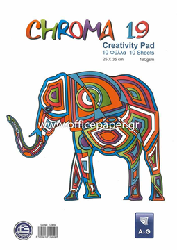 ΜΠΛΟΚ ΚΟΛΑΖ AG CHROMA 19 10 ΧΡΩΜΑΤΑ  25Χ35εκ.  ΕΛΛΑΔΑ