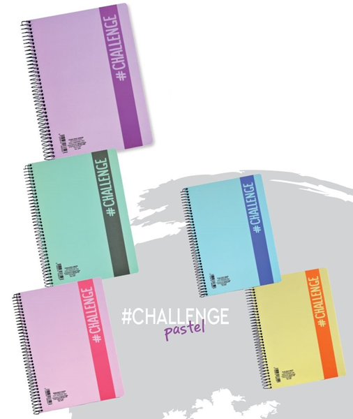 ΤΕΤΡΑΔΙΟ ΣΠΙΡΑΛ CHALLENGE Α4 21Χ29 2Θ ΡΙΓΕ 60Φ 36850