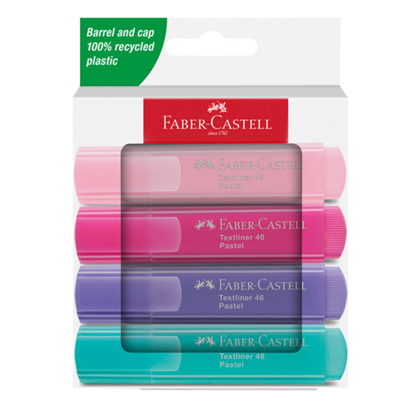 ΥΠΟΓΡΑΜΜΙΣΤΗΣ FABER CASTEL PASTEL 3+1 ΔΩΡΟ ΤEXTLINER 254654