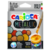ΜΑΡΚΑΔΟΡΟΙ CARIOCA METALLIC 12ΧΡΩΜ. MAXI TIP 6mm,WATER BASED
