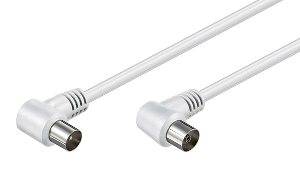 ΚΑΛΩΔΙΟ TV POWERTECH καλώδιο κεραίας CAB-V024, αρσενικό σε θηλυκό, 90°, 3m, λευκό