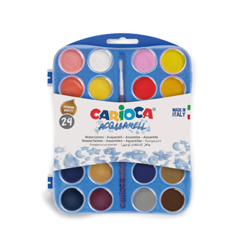 ΝΕΡΟΧΡΩΜΑΤΑ CARIOCA AQUARELL  12TEM ΜΕΣΑΙΟ ΣΤΡΟΓΓΥΛΑ Φ30mm No 42400