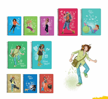 ΤΕΤΡΑΔΙΟ ΣΠΙΡΑΛ TEENS WORLD 17Χ25 2Θ ΡΙΓΕ 60Φ 70GR 32109