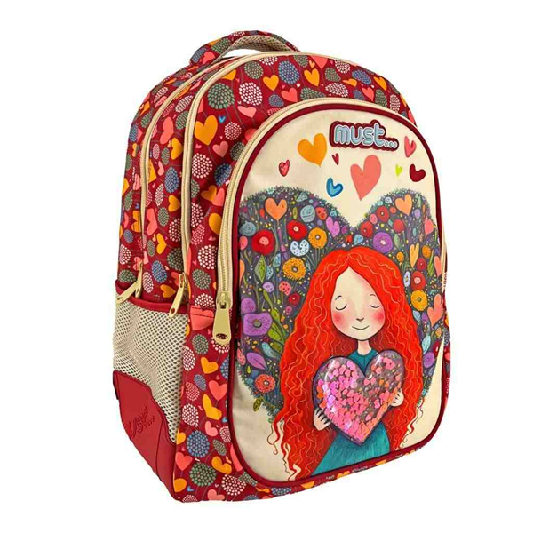 ΤΣΑΝΤΑ ΠΛΑΤΗΣ 32X18X43 3ΘΗΚΕΣ RED HEART GIRL 000585757