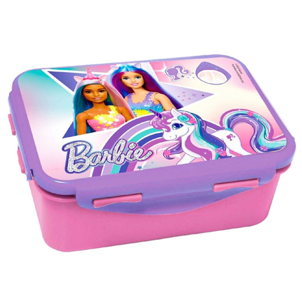 ΦΑΓΗΤΟΔΟΧΕΙΟ BARBIE 571-20265 ΜΕ ΒΑΛΒΙΔΑ ΓΙΑ ΦΟΥΡΝΟ ΜΙΚΡΟΚΥΜΜΑΤΩΝ 17,5x7x13 cm