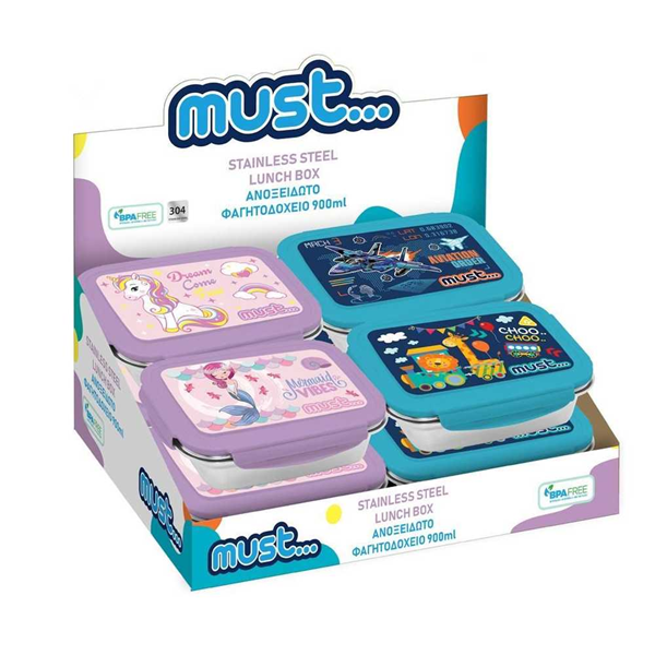 ΦΑΓΗΤΟΔΟΧΕΙΟ ΠΑΙΔΙΚΟ MUST 900ML ΑΓΟΡΙ-ΚΟΡΙΤΣΙ 4 ΣΧΕΔΙΑ ΜΕ ΑΝΟΞΕΙΔΩΤΗ ΒΑΣΗ 000585751