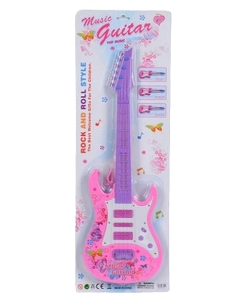 ΚΙΘΑΡΑ ΜΠΑΤΑΡΙΑΣ ΡΟΖ 50ΕΚ.  ΜΕ ΦΩΣ ΜΟΥΣΙΚΗ ΜΕΓΑΛΗ ΣΕ ΚΑΡΤΕΛΑ