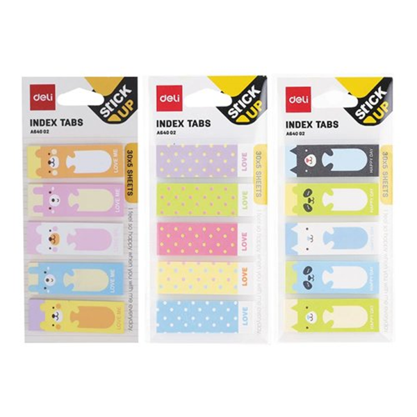 ΣΕΛΙΔΟΔΕΙΚΤΕΣ DELI 45X15mm 3 ΕΠΙΛΟΓΕΣ 5ΣΧΕΔΙΑ Χ30Φ PASTEL NoA64002