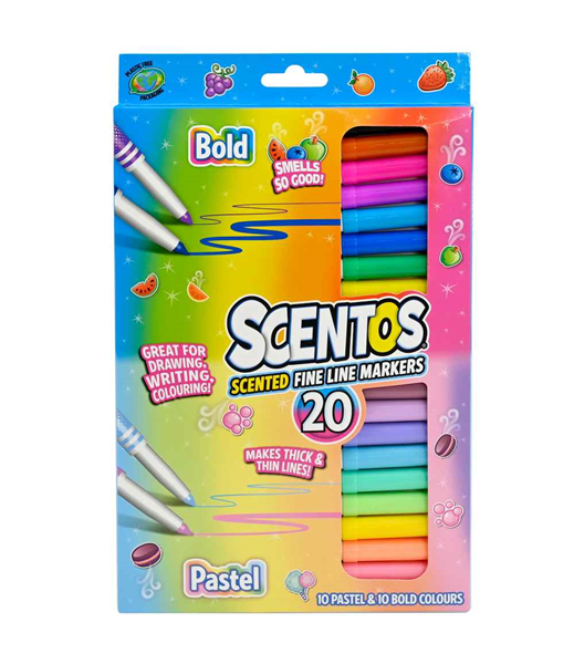 ΜΑΡΚΑΔΟΡΟΙ SCENTOS ΑΡΩΜΑΤΙΚΟΙ 20 ΧΡΩΜAΤΩΝ ΜΕΣΑΙΑΣ ΓΡΑΦΗΣ USA 20435