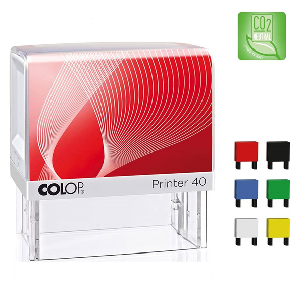 ΜΗΧΑΝΙΣΜΟΣ ΣΦΡΑΓΙΔΑΣ COLOP PRINTER 40 23mmΧ59mm ΜΑΥΡΟ ΣΤΕΛΕΧΟΣ ΦΥΜΕ ΤΖΑΜΙ