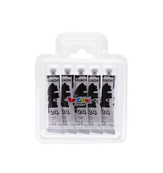 ΤΕΜΠΕΡΑ TOY COLOR 12ml BLACK - ΜΑΥΡΗ Νo24 σε σωληνάριο