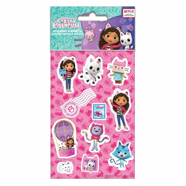ΑΥΤΟΚΟΛΛΗΤΑ 8X12EK 5 ΦΥΛΛΑ  GABBYS DOLLHOUSE 000574075