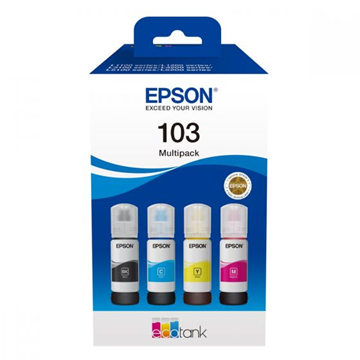 ΜΕΛΑΝΗ EPSON T00S64A Black C+M+Y multipack (No103) 4x65ml