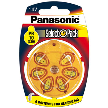 ΜΠΑΤΑΡΙΕΣ PANASONIC ΑΚΟΥΣΤΙΚΩΝ PR10 No10 6pack