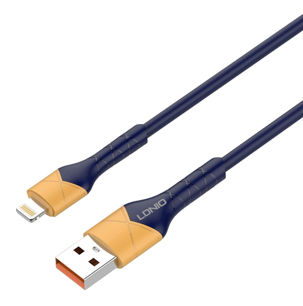 ΚΑΛΩΔΙΟ USB 2.0 MALE TO LIGTHNING LDNIO  LS801, 30W, 1m, μπλε
