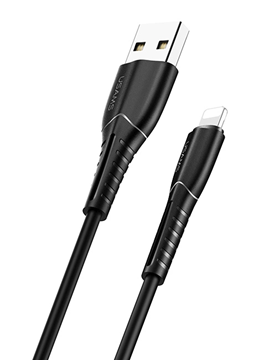 ΚΑΛΩΔΙΟ USB 2.0 MALE TO LIGTHNING IPHONE USAMS  US-SJ364, 10W, 1m, μαύρο