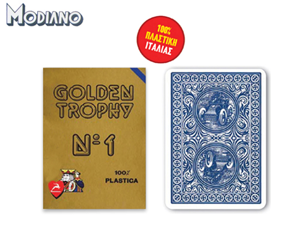 ΤΡΑΠΟΥΛΑ MODIANO  ΠΛΑΣΤΙΚΗ  ΜΠΛΕ  ΧΡΩΜΑ GOLD