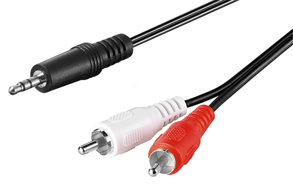 ΚΑΛΩΔΙΟ AUDIO ΠΡΟΕΚΤΑΣΗ GOOBAY καλώδιο ήχου 51649 3.5mm σε 2x RCA, 3 pin stereo, 3m, μαύρο