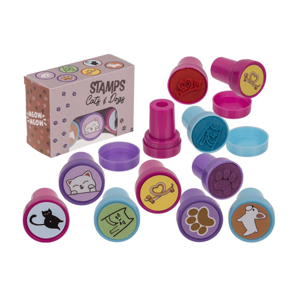 ΣΦΡΑΓΙΔΑ ΠΑΙΔΙΚΗ CATS AND DOGS SET 6 ΤΕΜ 28039