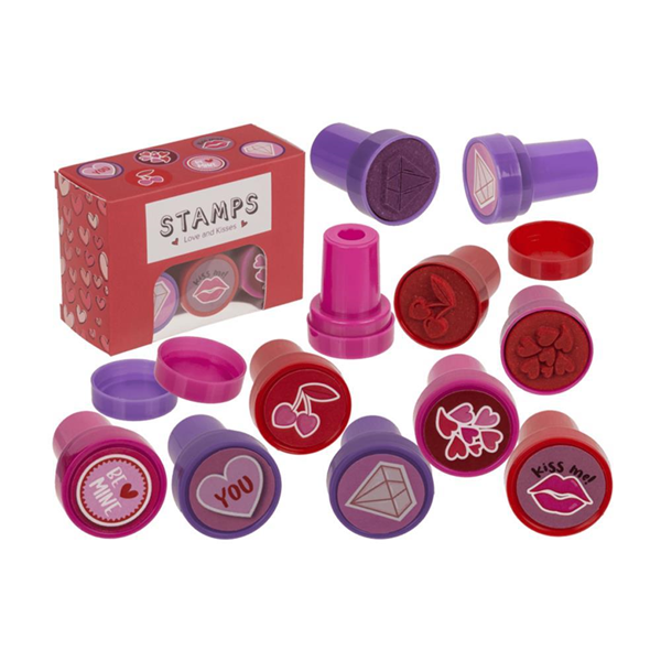 ΣΦΡΑΓΙΔΑ ΠΑΙΔΙΚΗ LOVE KISSES   SET 6 ΤΕΜ 28041