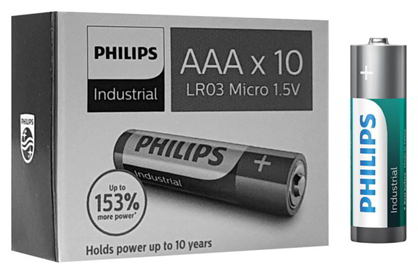 ΜΠΑΤΑΡΙΕΣ PHILIPS 10TEM Χ ΑΑA  1,5V INDUSTRIAL ALKALINE LR03