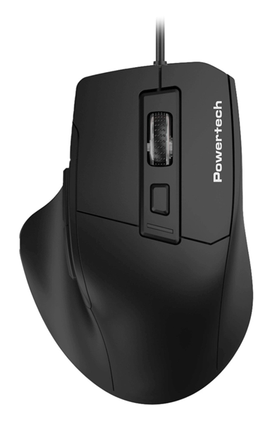 ΠΟΝΤΙΚΙ ΕΝΣΥΡΜΑΤΟ POWERTECH PT-1273, οπτικό, 6D έως 3600DPI, μαύρο