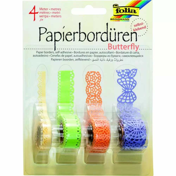 ΔΑΝΤΕΛΑ ΒΕΛΟΥΤΕ ΧΑΡΤΙΝΗ FOLIA ΑΥΤΟΚ/ΤΗ BUTTERFLY 1m ΣΕΤ 4τεμ. 13805