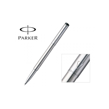 ΣΤΥΛΟ PARKER VECTOR 21 SILVER WITH BLACK STANDART ROLLER BALL ULTRA FINE BLUE INK