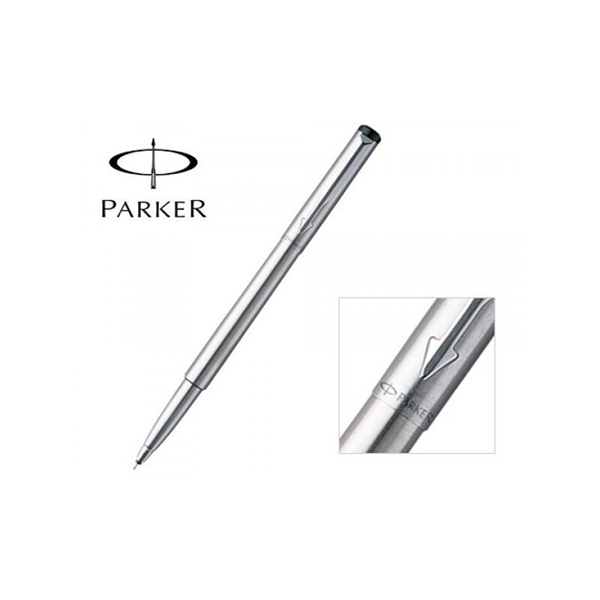 ΣΤΥΛΟ PARKER VECTOR 21 SILVER WITH BLACK STANDART ROLLER BALL ULTRA FINE BLUE INK