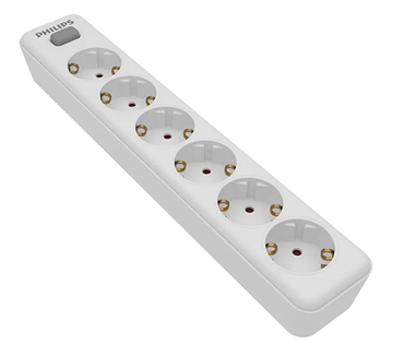 ΠΟΛΥΜΠΡΙΖΟ PHILIPS SPN1162WA, 6x schuko 16A, 2m, λευκό